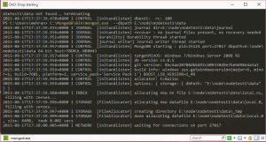 MongoDB Wating for connection